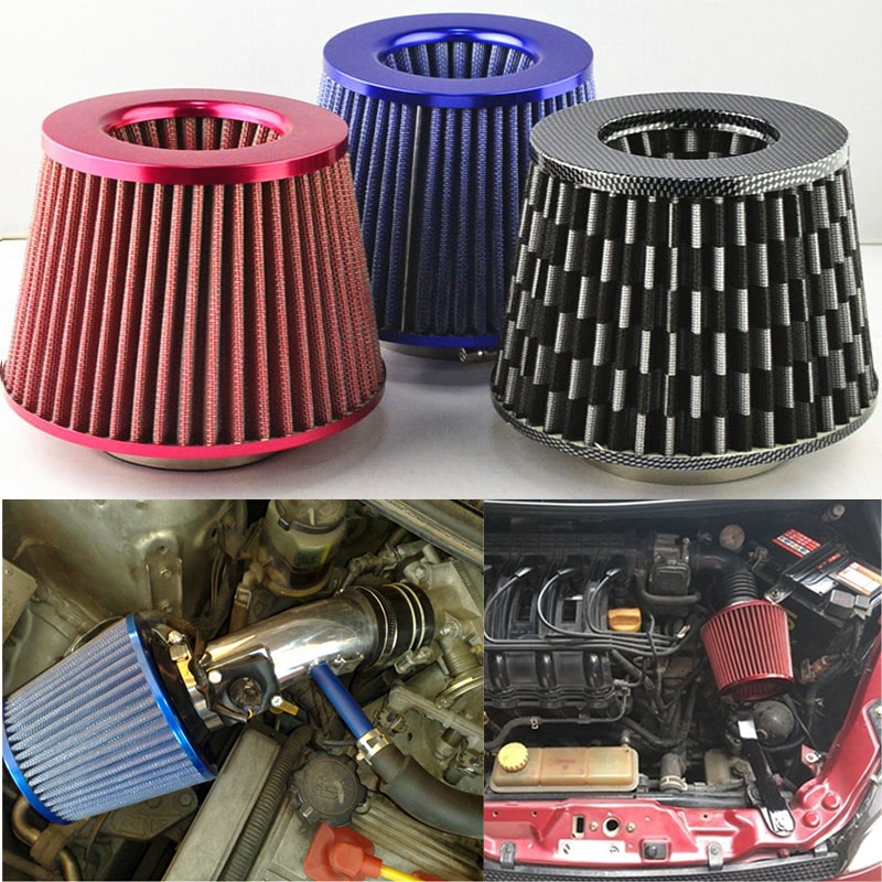 Universal Car Air Filter Vehicle Modified High Flow Mesh Cone Cold Air