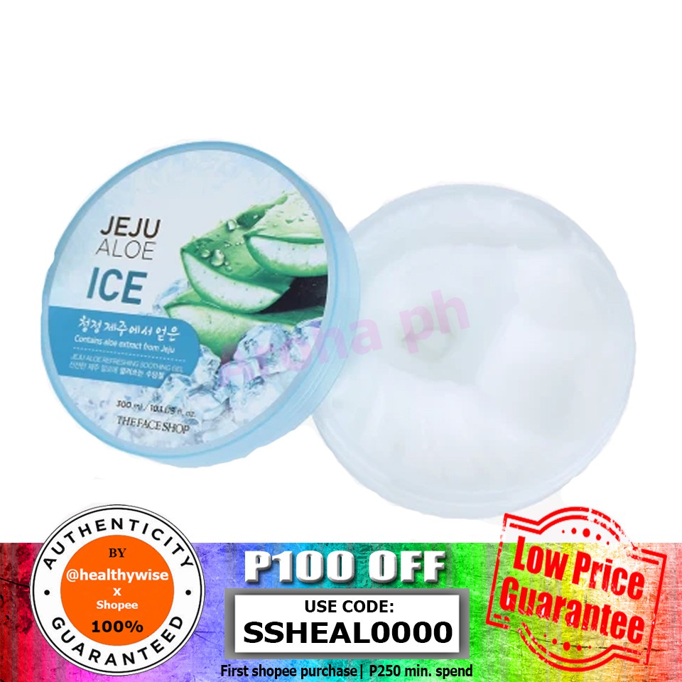 The Face Shop Jeju Aloe Ice Refreshing Soothing Gel 300ml Shopee