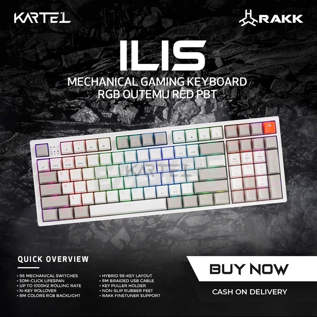 RAKK Ilis PBT Premium Mechanical Keyboard (Outemu Red) Shopee Philippines