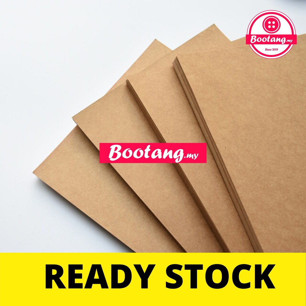 100pcs a4 / a3 / kraft paper 170gsm 275gsm kertas kraft craftpaper