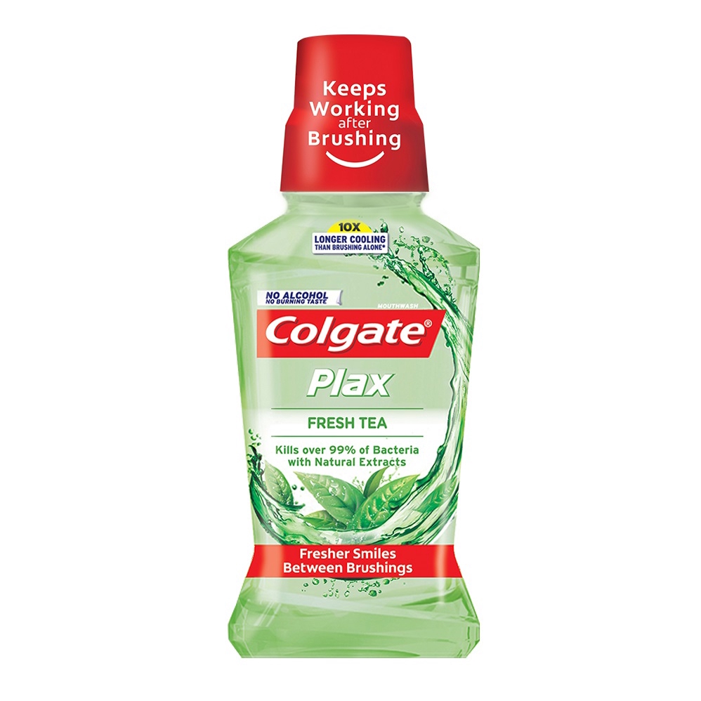 Colgate Plax Antibacterial Mouthwash Fresh Tea Mild Flavor 250mL ...