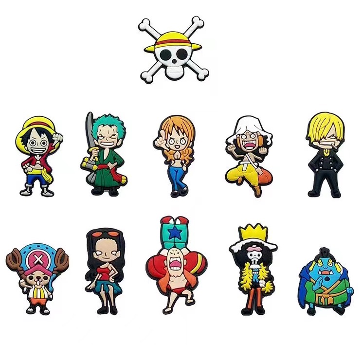 Crocs shoes One Piece Theme Jibbitz Cartoon Shoe Flower Style (1 Piece