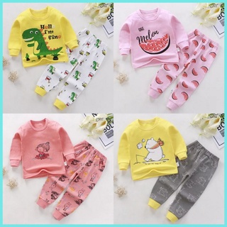 Little Sean Kids Long Sleeves Pajamas Set / Sleepwear Terno for Girls / Sweater Pants for Boys al

 #1