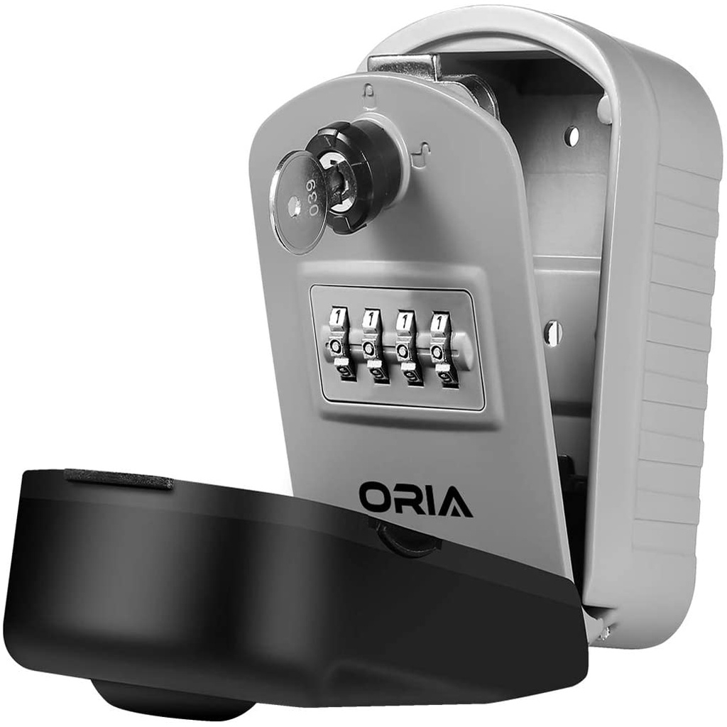 ORIA Combination Safe Lock Box 4 Digit Key Storage Lock Box Wall