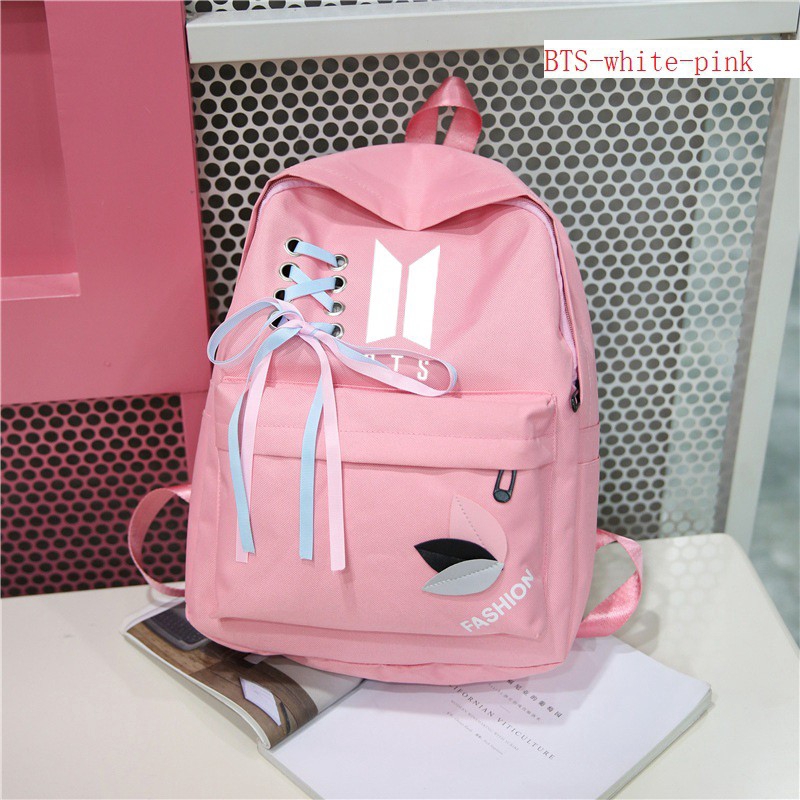 bts pink backpack