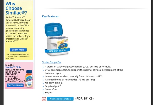 similac advance español