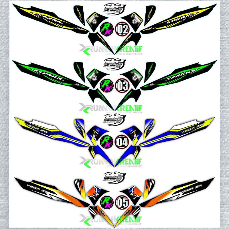 Decal Sticker Striping Variasi Semi Fullbody Vega Zr 115 Shopee Philippines