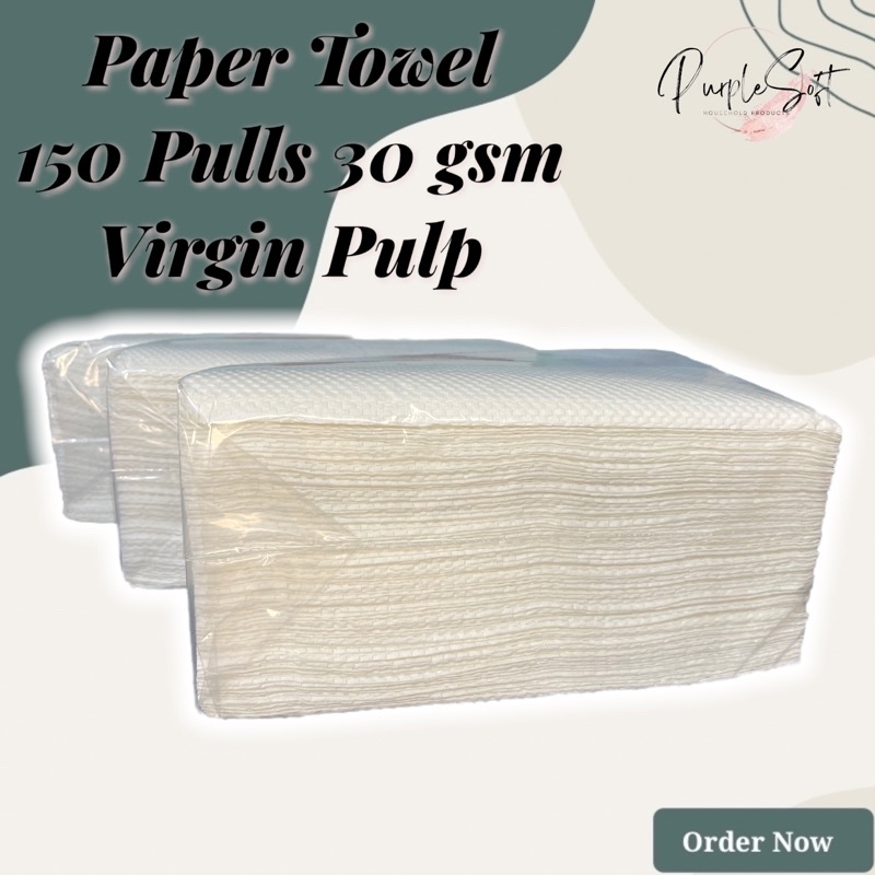 PurpleSoft Paper Towel Virgin Pulp Pulls Gsm Shopee Philippines