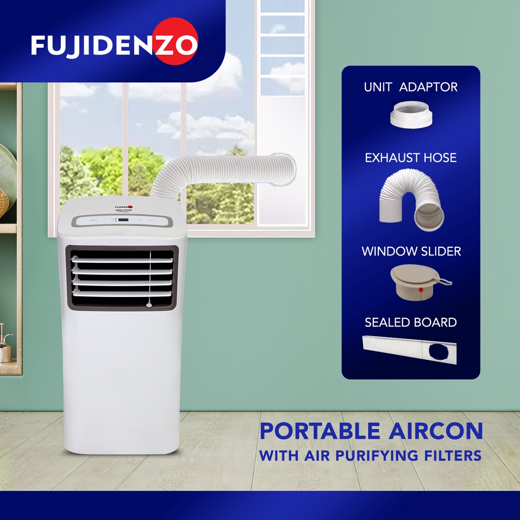 Fujidenzo 1.5 Hp Inverter Grade Portable Aircon with Air Purifying
