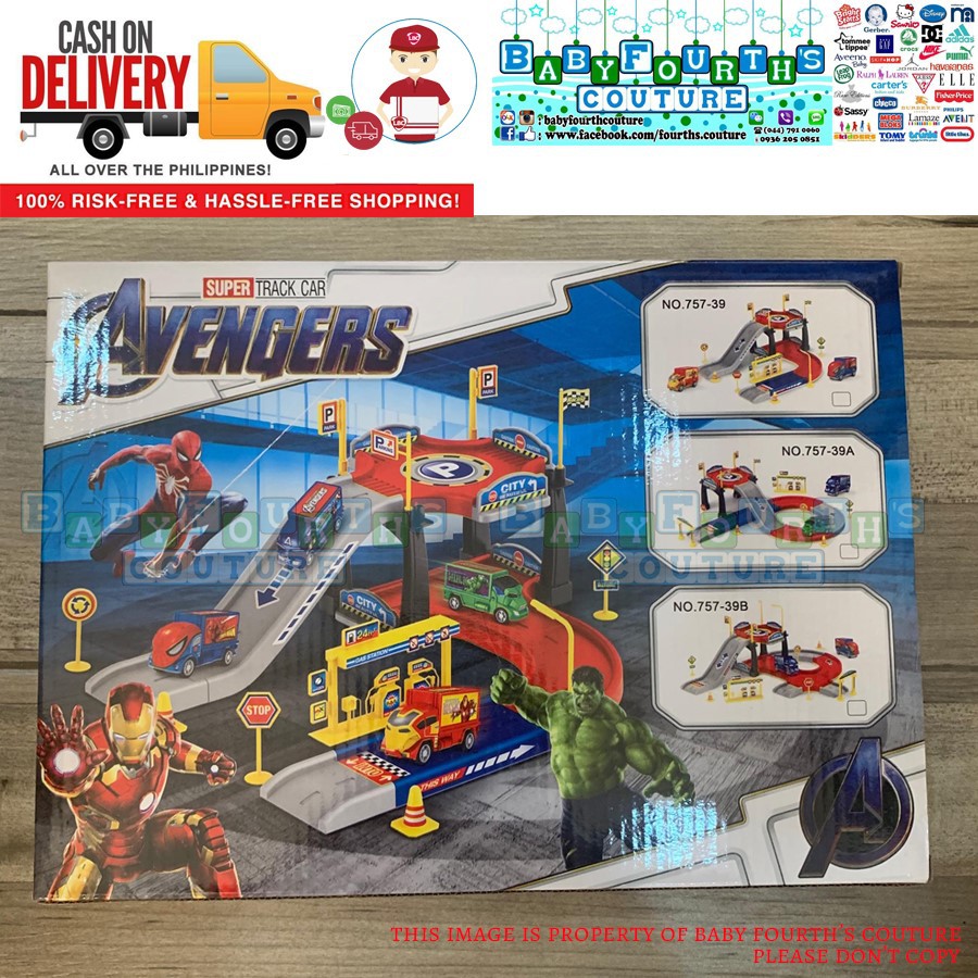 BFCM Avengers Marvel Racing Track Parking Garage And Cars Toy For Kids ...