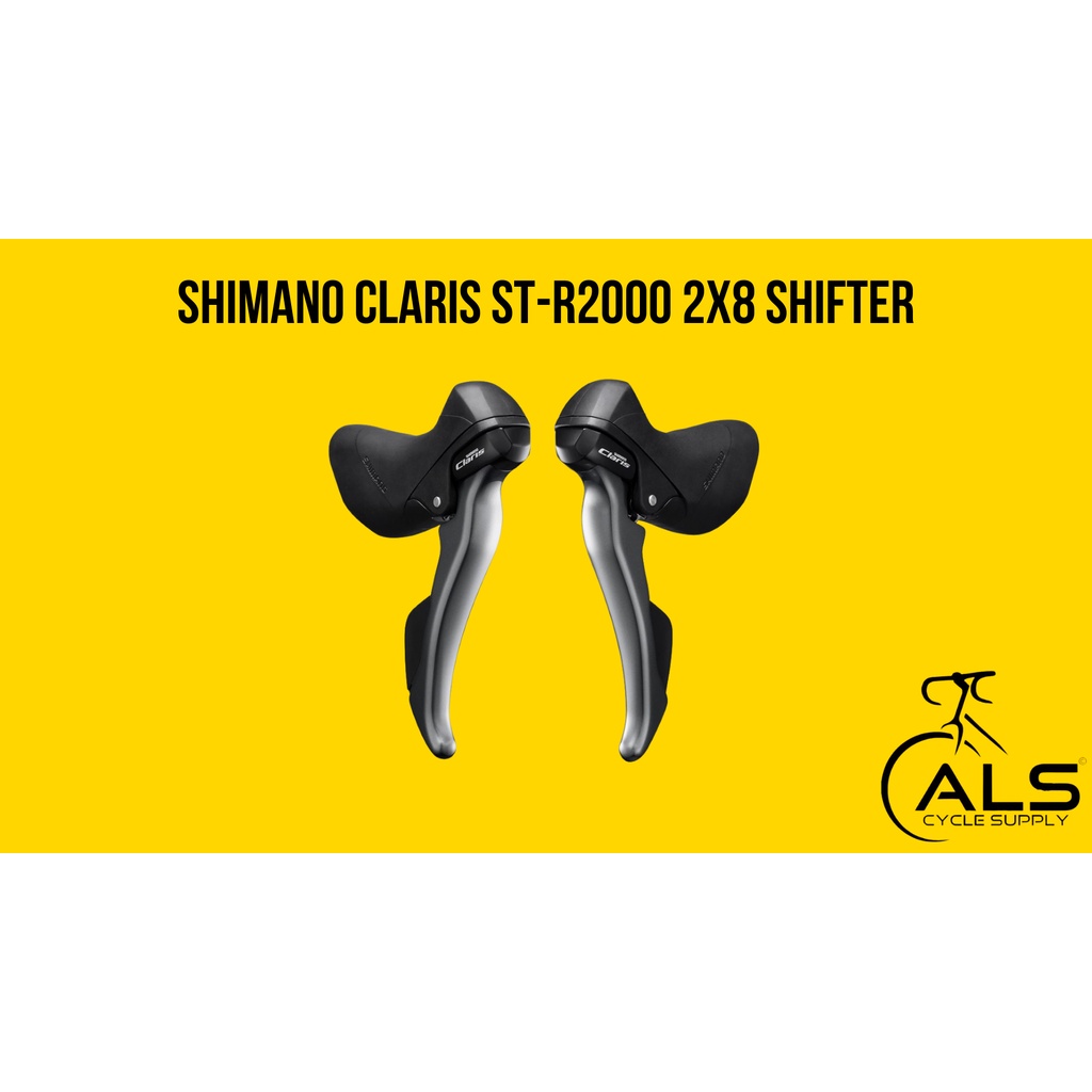 Manettes Combo Shimano Claris ST-R2000 2x8 Vitesses + Guidons Specialized 420mm - NEUF