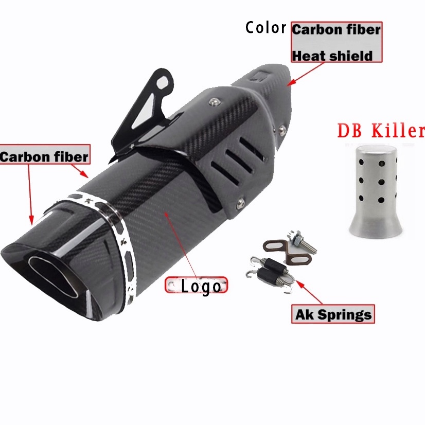 51mm For Akrapovic M1 with DB killer silencer Motorcycle Exhaust Muffler Pipe aerox R15 NMax R3