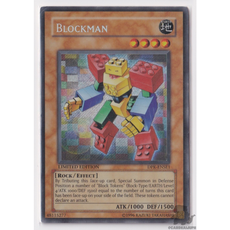 Yu Gi Oh Blockman Dpk Ense1 Secret Rare Hp1 Yugioh Trading Card Game Shopee Philippines