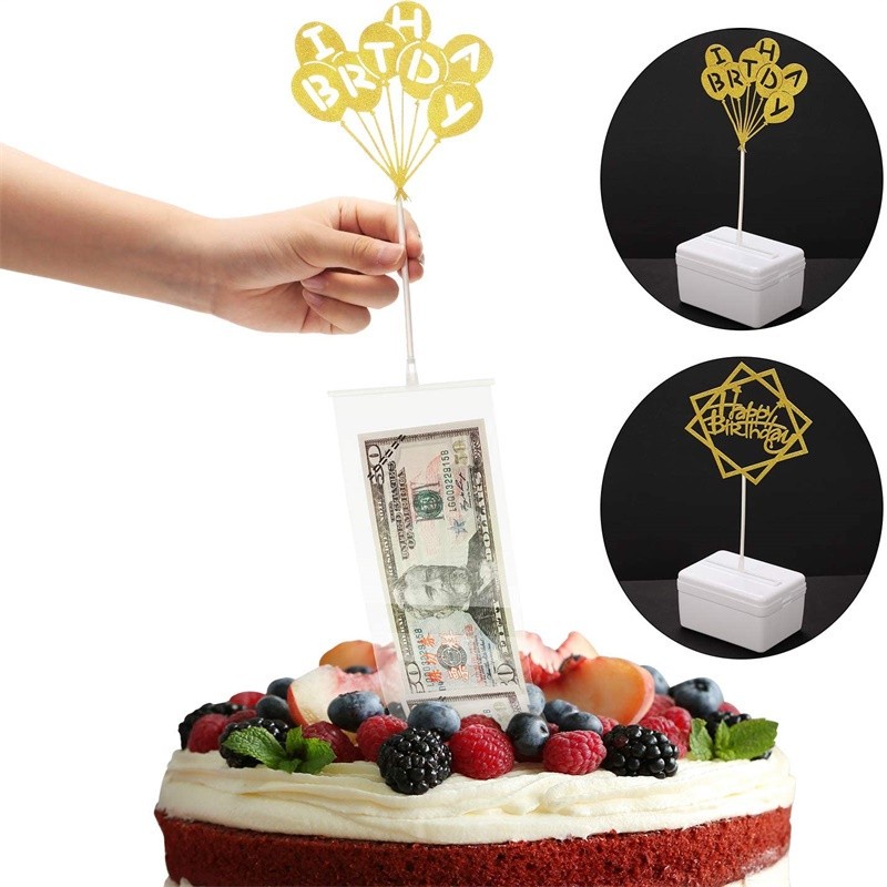 Creative Money Pulling Box Cake Birthday Money Box Making Surprise for