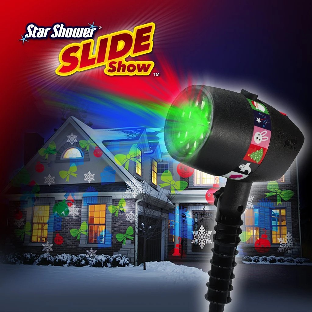 Star Shower Slide Show 12 Slides Christmas Dazzling Outdoor Indoor