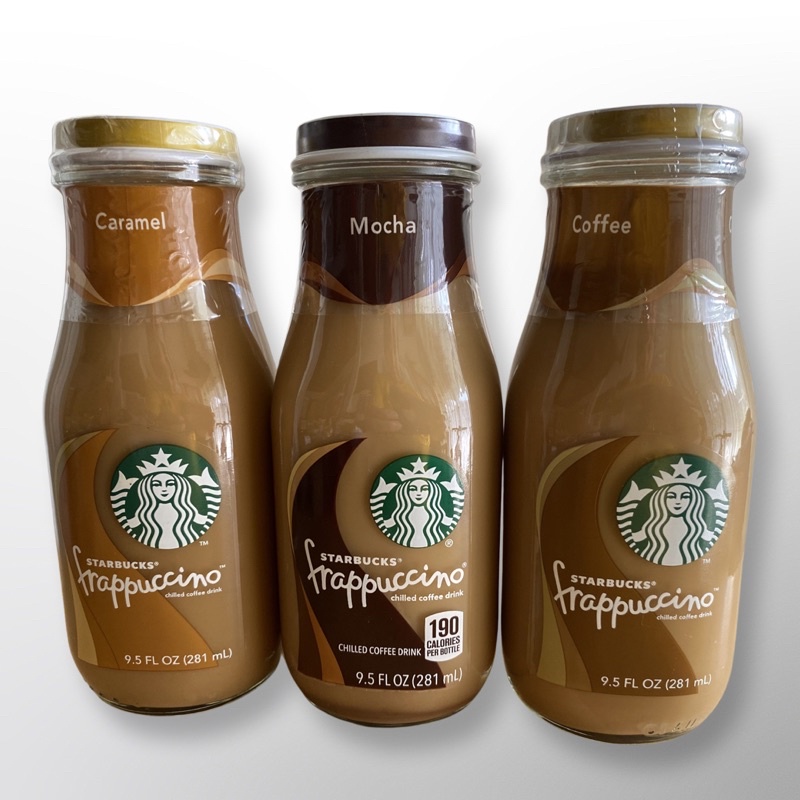 Starbucks Frappuccino Mocha/ Caramel Coffee Drink, 9.5 oz 281 ml Bottle ...