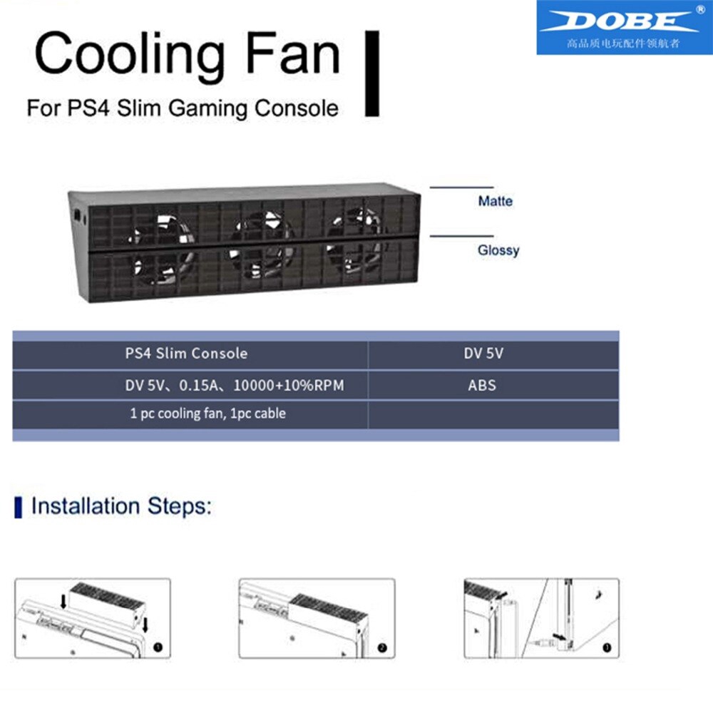 Dobe Ps4 Slim Cooling Fan Console Cooler Smart Thermostat 3 Fans System Station For Sony Playstation 4 Ps4 Slim Shopee Philippines