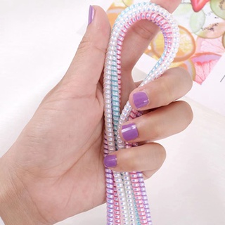 140cm/55inches Spiral Earphone Cord Protector Charging Cable Protector charger cord protective #4