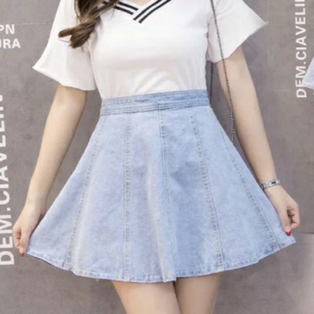 maong skirt for chubby