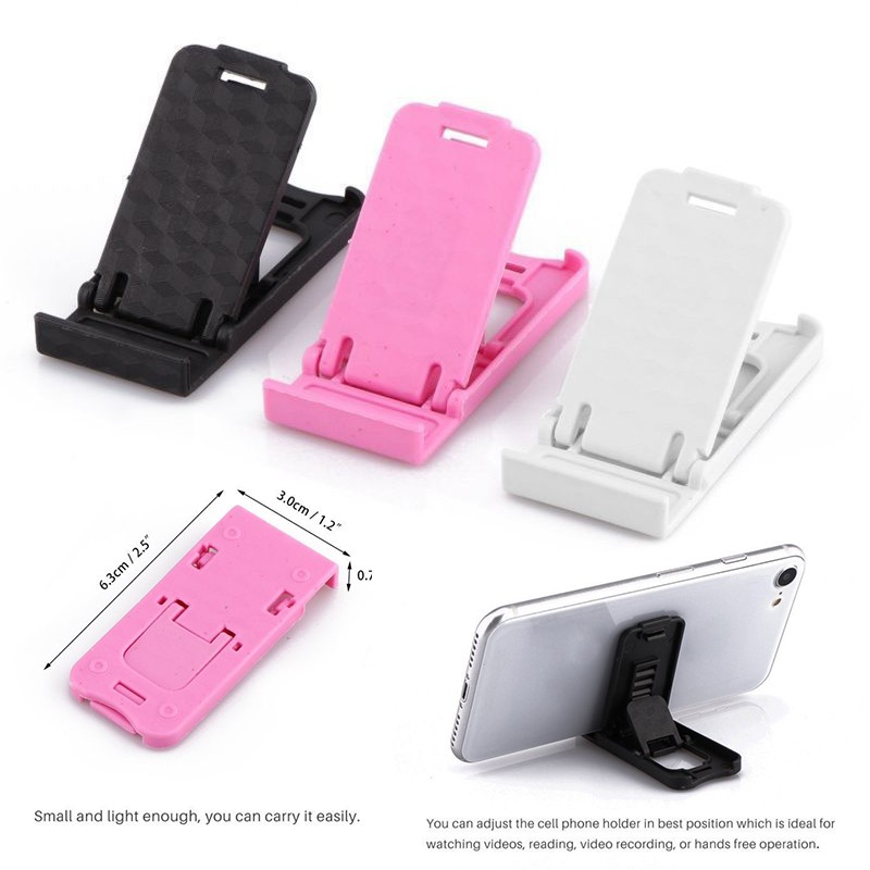 Portable Mini Plastic Mobile Cell Phone Holder Bracket Foldable