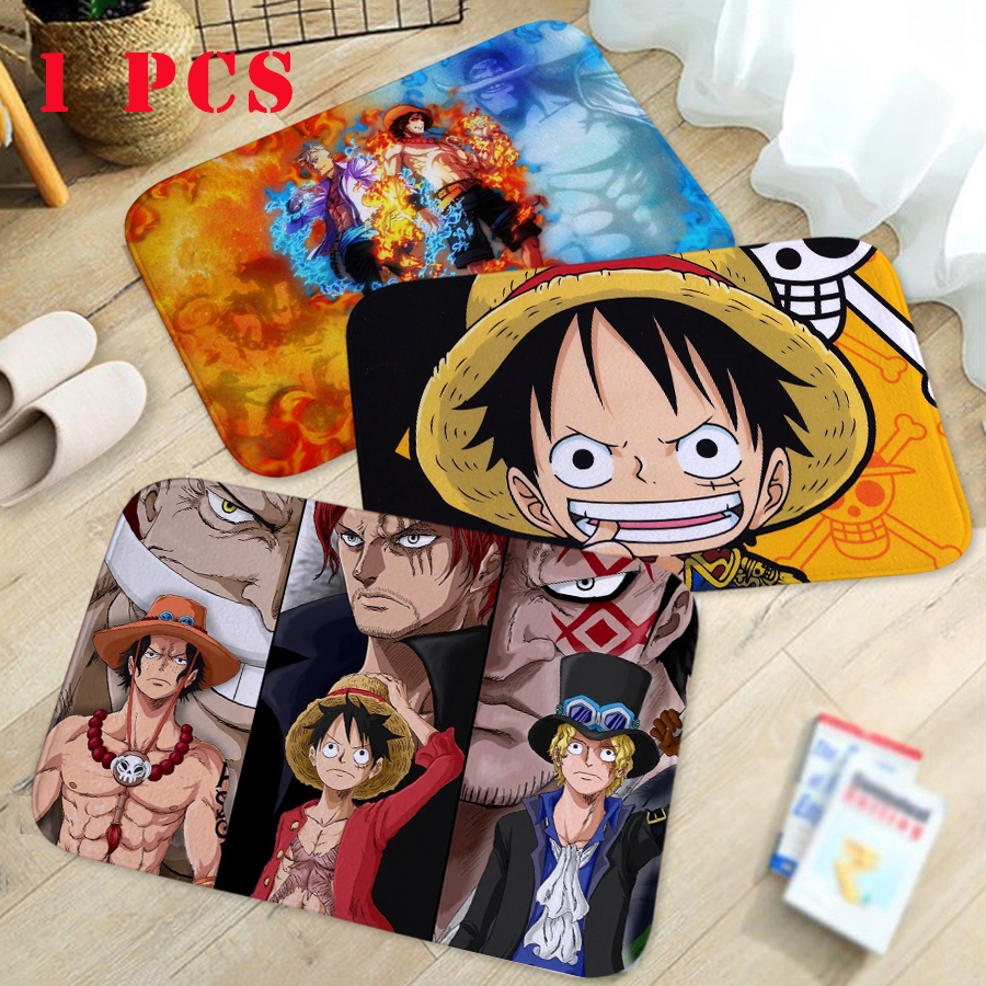 One Piece Luffy Ruffy Anime Manga Rund Fußmatte Teppiche Schmutzmatte Matte Mat 