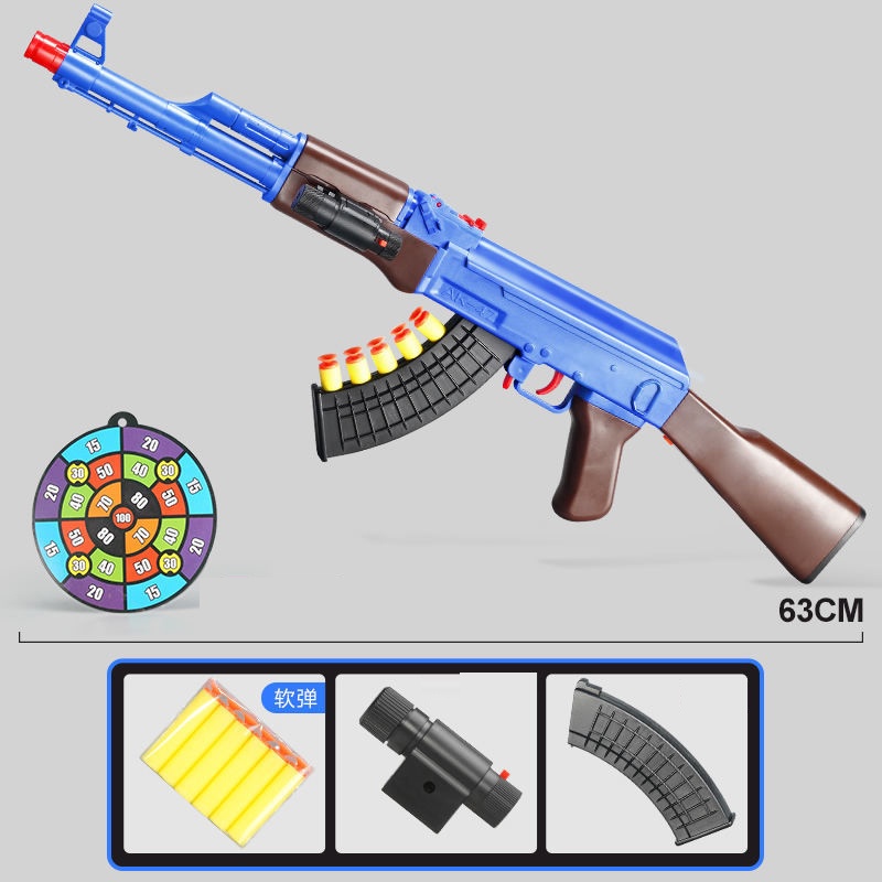 M416 AK47 Soft Bullet Toy Manual Air Gun Airsoft Pneumatic Military