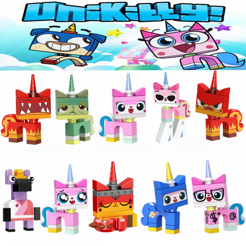 DISCO KITTY &WARRIOR Kitty Wearing Glasses building block GIFT TOY FOR children