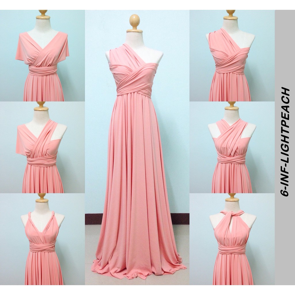 light peach gown