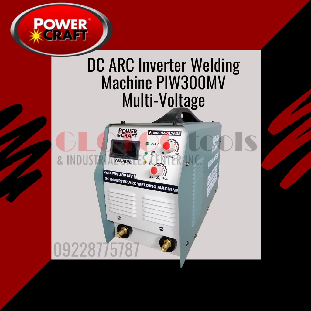 Powercraft Dc Arc Multi Voltage Inverter Welding Machine Piw300mv