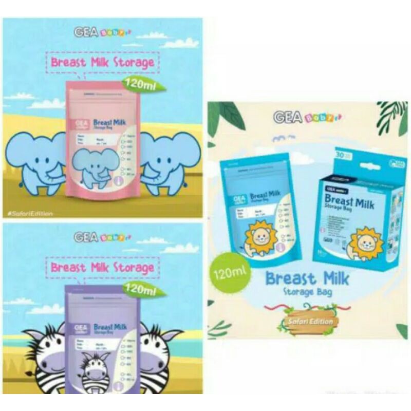Gea 120 ml Breast Milk Bag / 120 ml Breast Milk Plastic Gea Shopee