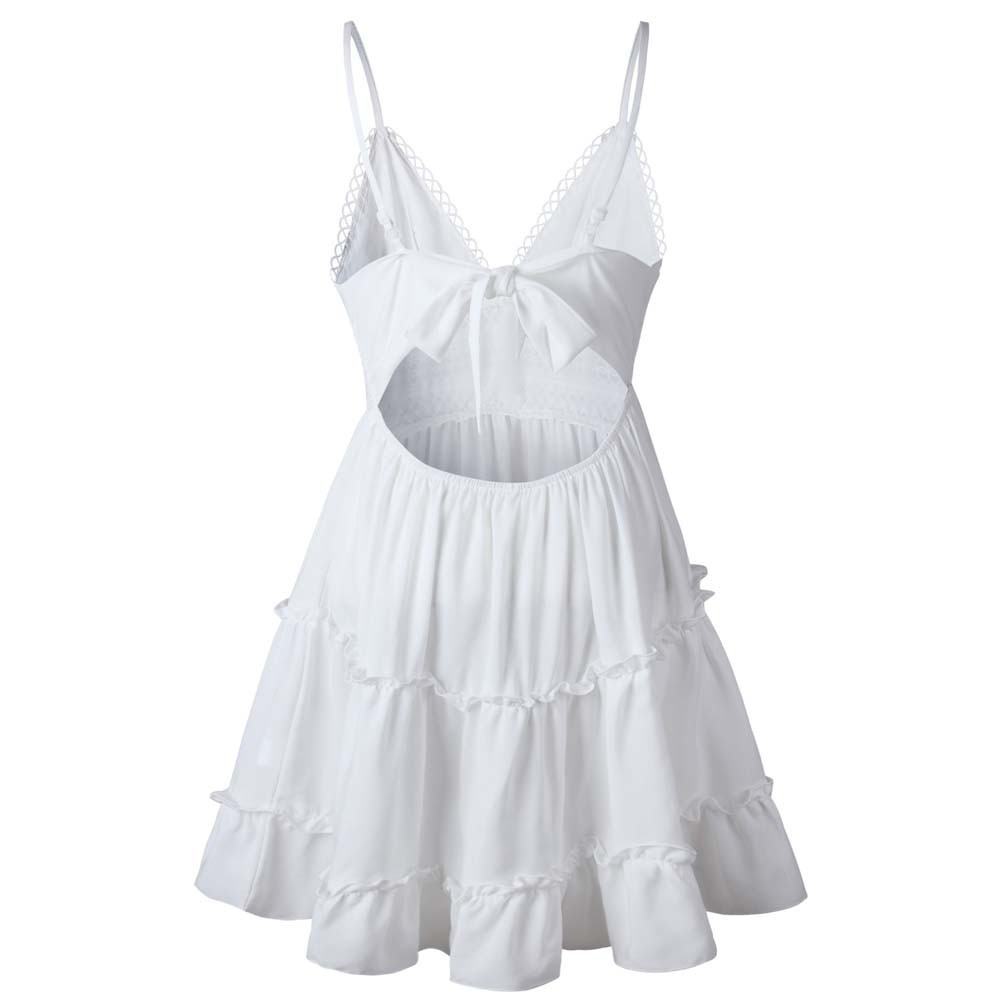 white mini beach dress