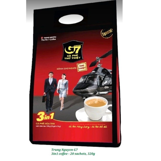 Trung Nguyen G7 Instant Coffee 3in1 Ca Phe Thu Thiet Vietnamese Coffee ...