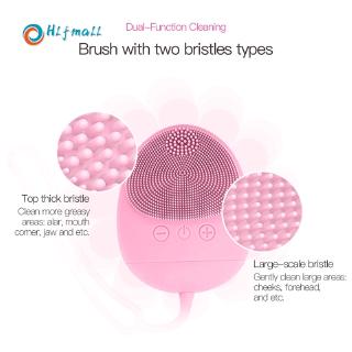 Mini Electric Face Cleaning Brush Pore Cleanser Silicone Facial Massager Brush Waterproof Sonic Skin Scrubber #6