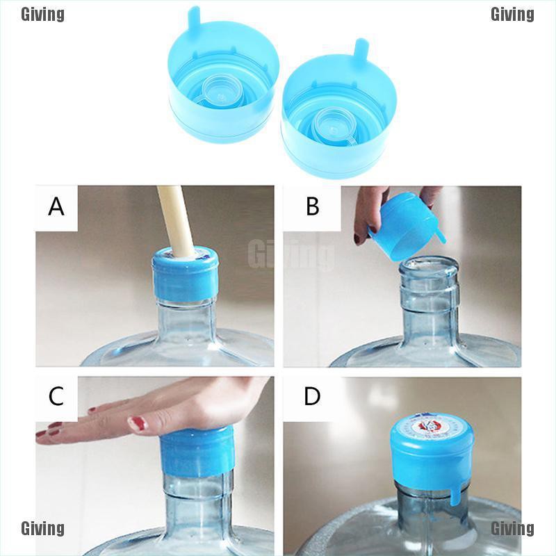 {Giving}5Pcs reusable water bottle snap on cap replacement for 55mm 3-5 gallon water jug
