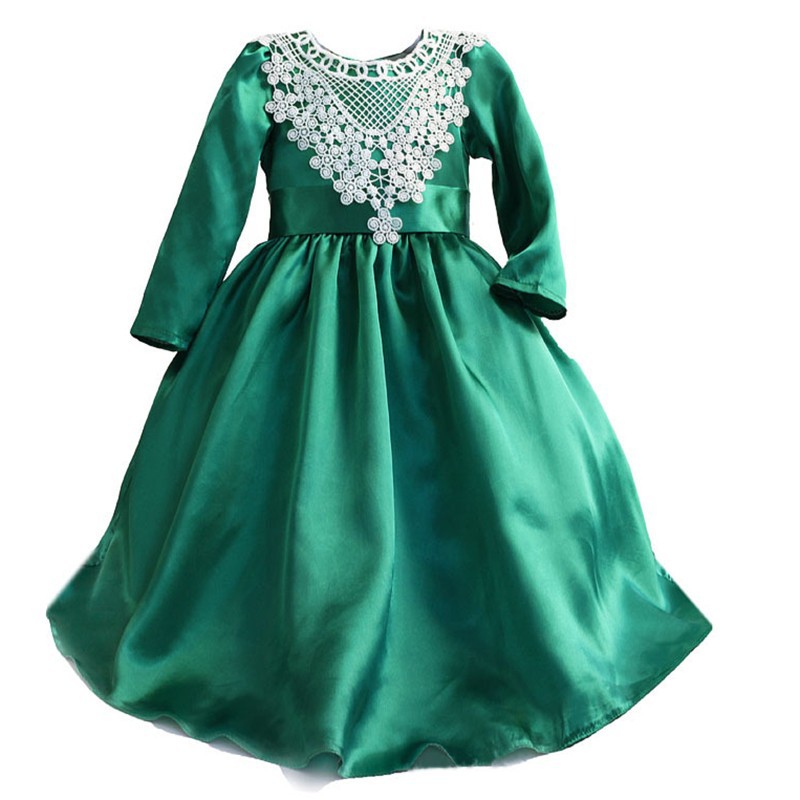 emerald green gown for kids