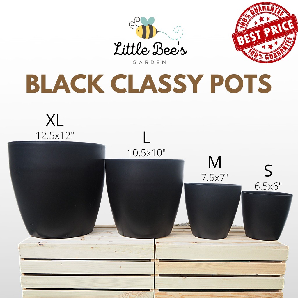 Black Classy Minimalist Nordic Pots Pearlwave Yayamanin Pots