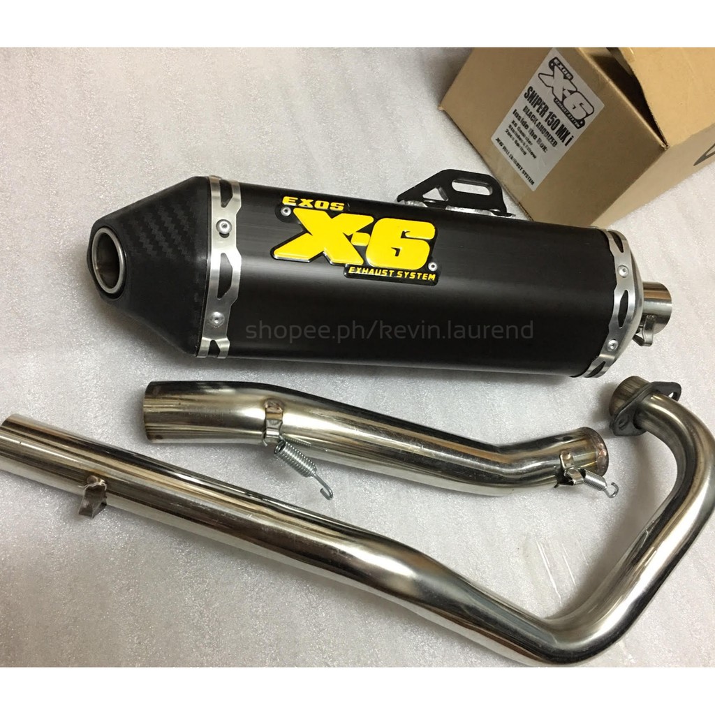 EXOS Silent Pipe X6 Model For Sniper 150 MXi | Full Exhaust System ...