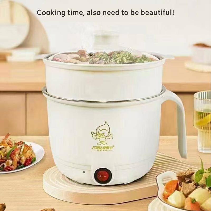 1.8L multifunctional nonstick electric steamer rice cooker frying pan