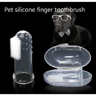 Pet Dog Soft Silicone Finger Toothbrush Cleaner Cat Teeth Cleaning