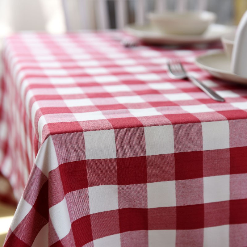 plaid tablecloth