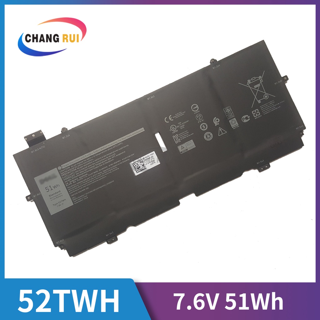 52twh 51wh Laptop Battery For Xps 13 7390 9310 2 In 1 Xx3t7 Genuine Original Li Ion Battery 8397