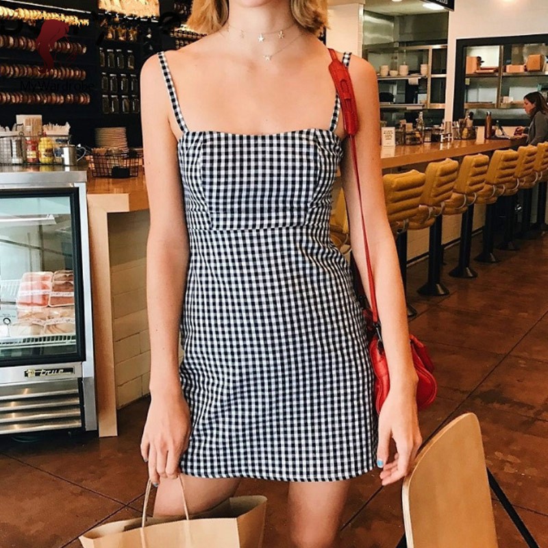 summer plaid dress