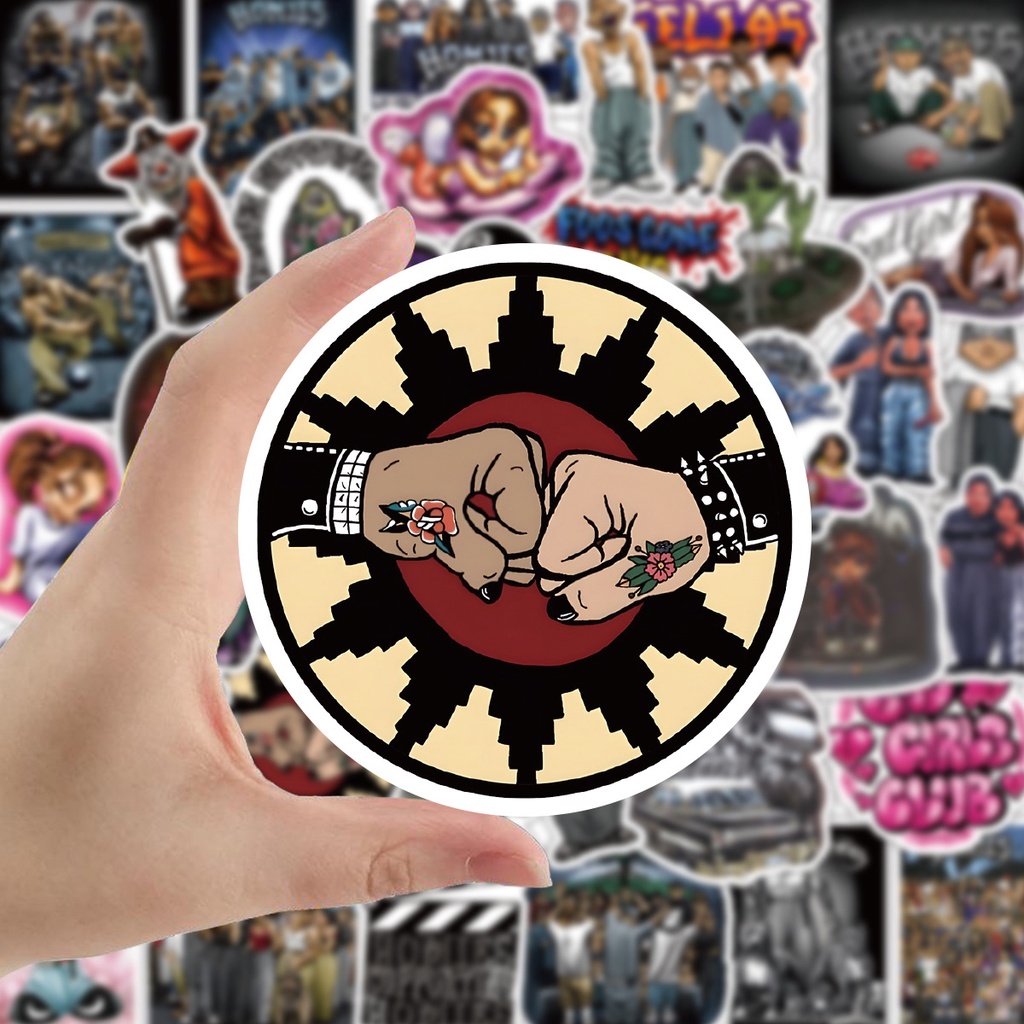 50PCS Cute Cartoon Homies Waterproof Stickers For Luggage Guitar Refrigerator Decal