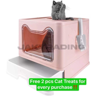Cat Litter Box Large Size Drawer Type Foldable and Fully Enclosed