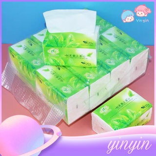 Yin Yin (480 sheets x 1 Packs)  Organic green tea Facial Tissue Paper towel 3 ply