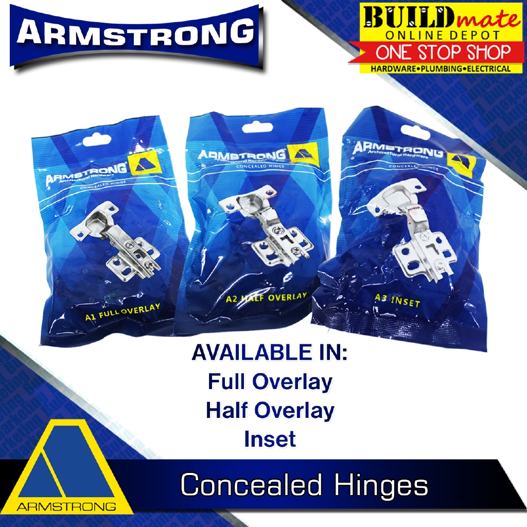 ARMSTRONG Concealed Hinges Regular for Door Cabinet DIY ...