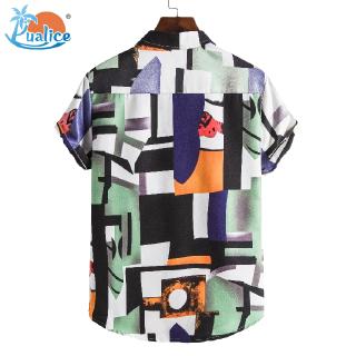 Kemeja Lelaki  Men Shirt  Kain Batik Printed Shirts Short 