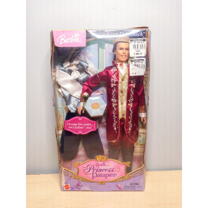 barbie princess and the pauper julian doll