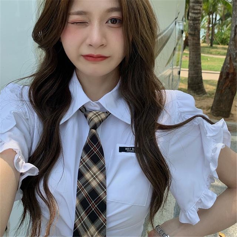school suplies College Style Khaki Pleated Skirt Sets Japan Korean Students JK Uniform Hot Girl