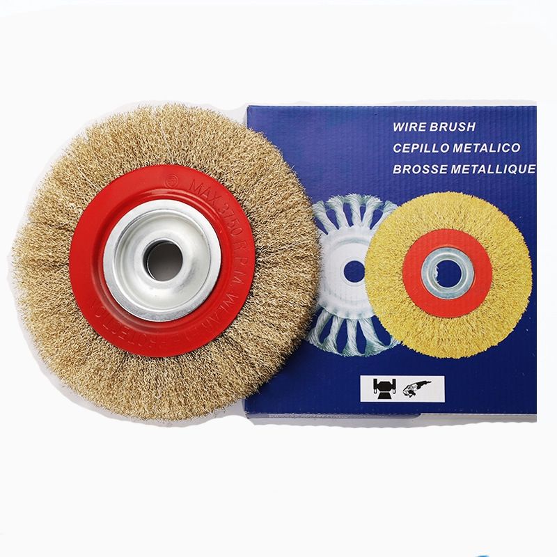 4" BRASS CAOTED WIRE WHEEL BRUSH GRINDER WIRE BRUSH / Wheel Bench